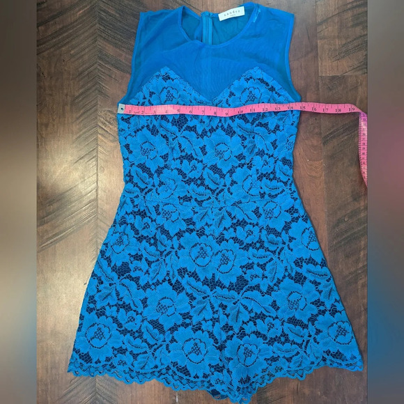 Sandro Blue Lace Romper, US 2 - Picture 2 of 4